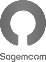 Logo Sagemcom, client de Filtreplante pour l'installation d'un système d'assainissement écologique avec filtre planté et réutilisation des eaux traitées à Petit Mbao